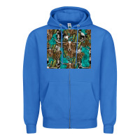 True Royal Longhorn Pattern Zipper Hoodie - CowhideDigitalArt