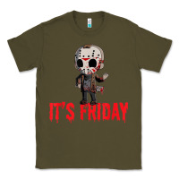 Army Green Funny Friday 13th Funny Halloween Horror Classic Tee - lanVoArt