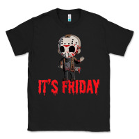 Black Funny Friday 13th Funny Halloween Horror Classic Tee - lanVoArt