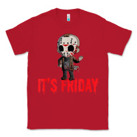 Red Funny Friday 13th Funny Halloween Horror Classic Tee - lanVoArt