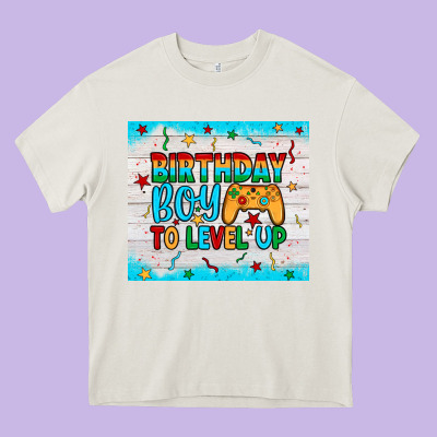 Birthday Boy To Level Up Heavy Core Tee Designed By Jahusdesignshop