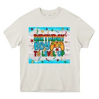 Cream birthday boy to level up Heavy Core Tee - JahusDesignShop