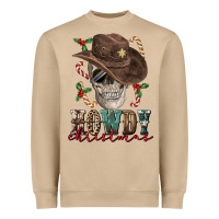 Mushroom howdy christmas skull Heavyweight Sweatshirt - FaDigitalArtStudio