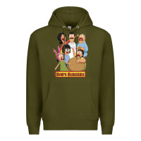 Army Green bobs family portrait Premium Hoodie - lanVoArt