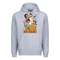 Heather Grey bobs family portrait Premium Hoodie - lanVoArt
