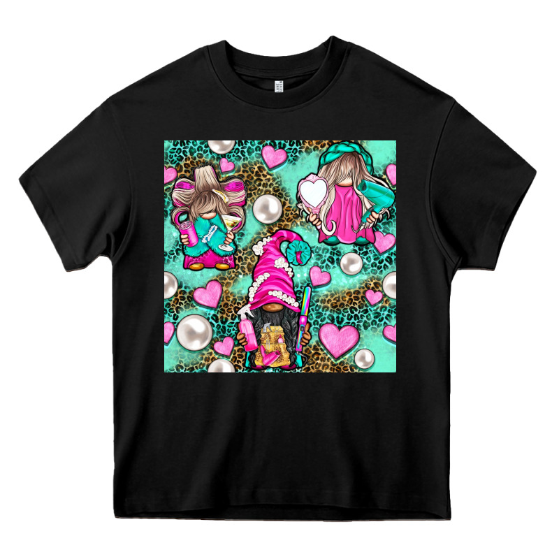 Hairdresser Gnomes With Hearts And Pearls With Leopard Heavy Core Tee by BundleAndBundleShop | Teevron