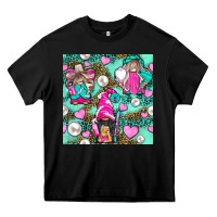 Black Hairdresser Gnomes With Hearts And Pearls With Leopard Heavy Core Tee - BundleAndBundleShop