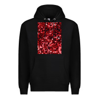 Black red glitter party sequins Premium Hoodie - lanVoArt
