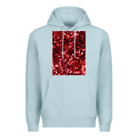 Blue Mist red glitter party sequins Premium Hoodie - lanVoArt
