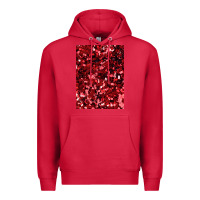 Cardinal red glitter party sequins Premium Hoodie - lanVoArt