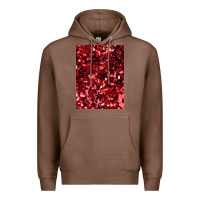 Chestnut red glitter party sequins Premium Hoodie - lanVoArt