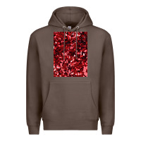 Coffee red glitter party sequins Premium Hoodie - lanVoArt