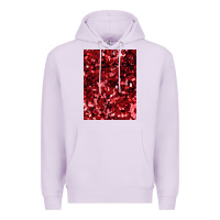 Lilac red glitter party sequins Premium Hoodie - lanVoArt
