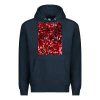 Navy red glitter party sequins Premium Hoodie - lanVoArt