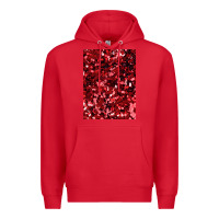 Red red glitter party sequins Premium Hoodie - lanVoArt