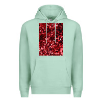 Seafoam red glitter party sequins Premium Hoodie - lanVoArt