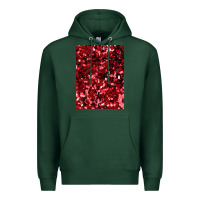 Sports Green red glitter party sequins Premium Hoodie - lanVoArt