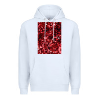 White red glitter party sequins Premium Hoodie - lanVoArt