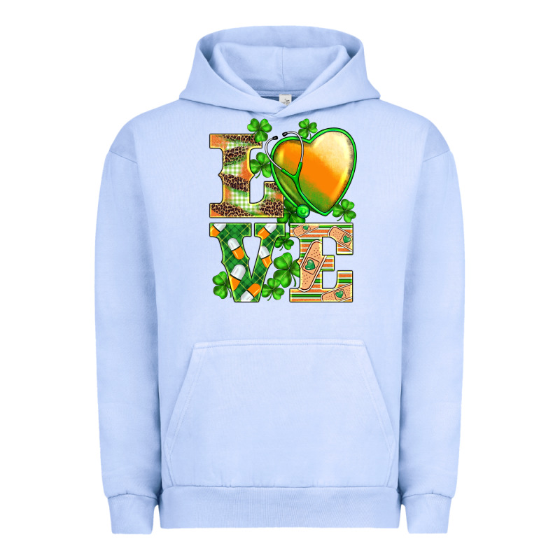 St.patricks Nurse Love Heart Stethoscope Urban Hoodie by BarkalooDesign | Teevron