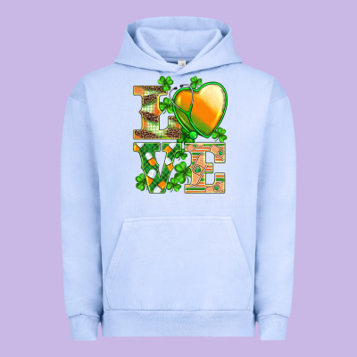 St.patricks Nurse Love Heart Stethoscope Urban Hoodie Designed By Barkaloodesign