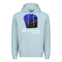 Blue Mist 1886 Crescent Hotel Eureka Springs Arkansas USA Halloween Haunted Bat  Premium Hoodie - lanVoArt