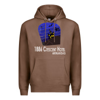 Chestnut 1886 Crescent Hotel Eureka Springs Arkansas USA Halloween Haunted Bat  Premium Hoodie - lanVoArt