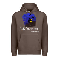 Coffee 1886 Crescent Hotel Eureka Springs Arkansas USA Halloween Haunted Bat  Premium Hoodie - lanVoArt