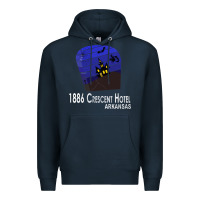 Navy 1886 Crescent Hotel Eureka Springs Arkansas USA Halloween Haunted Bat  Premium Hoodie - lanVoArt