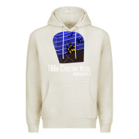 Oatmeal Heather 1886 Crescent Hotel Eureka Springs Arkansas USA Halloween Haunted Bat  Premium Hoodie - lanVoArt