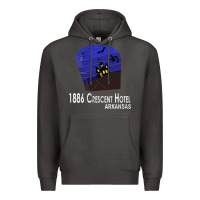 Smoke 1886 Crescent Hotel Eureka Springs Arkansas USA Halloween Haunted Bat  Premium Hoodie - lanVoArt