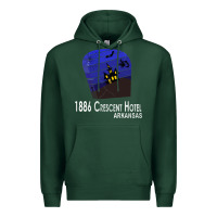 Sports Green 1886 Crescent Hotel Eureka Springs Arkansas USA Halloween Haunted Bat  Premium Hoodie - lanVoArt