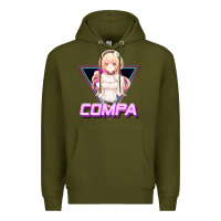 Army Green hyperdimension neptunia (compa aesthetic) Premium Hoodie - lanVoArt