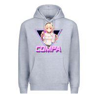 Heather Grey hyperdimension neptunia (compa aesthetic) Premium Hoodie - lanVoArt