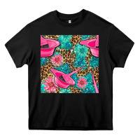 Hairdresser Hair Color Mixing Bowl And Dye Brush With Flowers And Leop Heavy Core Tee | Teevron