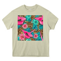 Mossy Hairdresser Hair Color Mixing Bowl And Dye Brush With Flowers And Leop Heavy Core Tee - BundleAndBundleShop