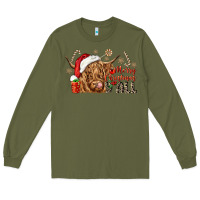 Army Green merry christmas yall Long Sleeve Tee - CowGirlArtShop