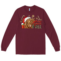 Burgundy merry christmas yall Long Sleeve Tee - CowGirlArtShop