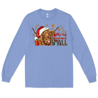 Colony Blue merry christmas yall Long Sleeve Tee - CowGirlArtShop