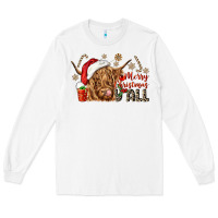 White merry christmas yall Long Sleeve Tee - CowGirlArtShop