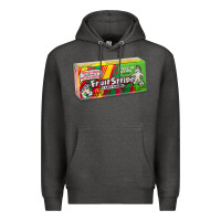 Charcoal Heather old school fruit stripe gum Premium Hoodie - lanVoArt