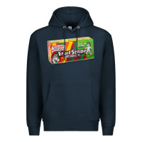Navy old school fruit stripe gum Premium Hoodie - lanVoArt