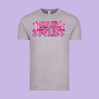 Breast Cancer Hair Stylist Vintage Tee Designed By Texasbilliewilder
