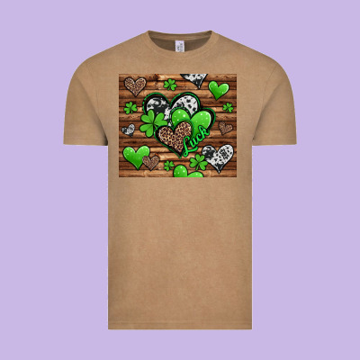 St. Patrick's Day Hearts Vintage Tee Designed By Jasminsmagicworld