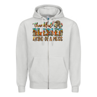 Thankful Blessed And Kind Of A Mess Zipper Hoodie | Teevron