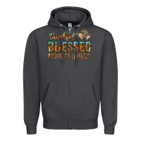 Smoke Thankful Blessed And Kind Of A Mess Zipper Hoodie - CowhideDigitalArt
