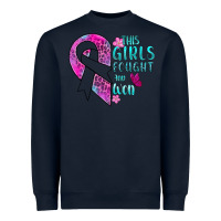 Navy This Girls Fought and Won Cancer Heavyweight Sweatshirt - BundleAndBundleShop