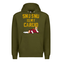 Army Green Futurama Snu Snu Is My Cardio GIFT Premium Hoodie - lanVoArt