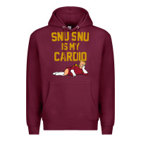 Burgundy Futurama Snu Snu Is My Cardio GIFT Premium Hoodie - lanVoArt