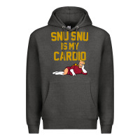Charcoal Heather Futurama Snu Snu Is My Cardio GIFT Premium Hoodie - lanVoArt
