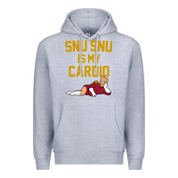 Heather Grey Futurama Snu Snu Is My Cardio GIFT Premium Hoodie - lanVoArt